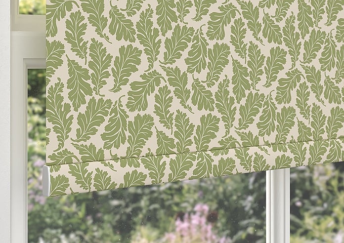 Land & Shore Oak Leaf  (Blackout), Green - Twist&Fit Roller Blind - Image 4